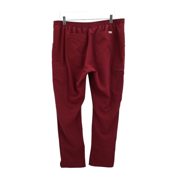 Figs Yola Skinny Scrub Bottoms Utility Nursing Medical Size Large Burgundy Red - Picture 4 of 9